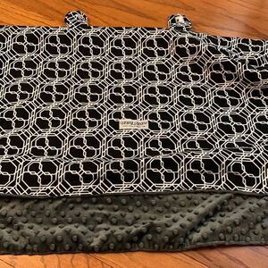 Infant car seat canopy unisex black and white